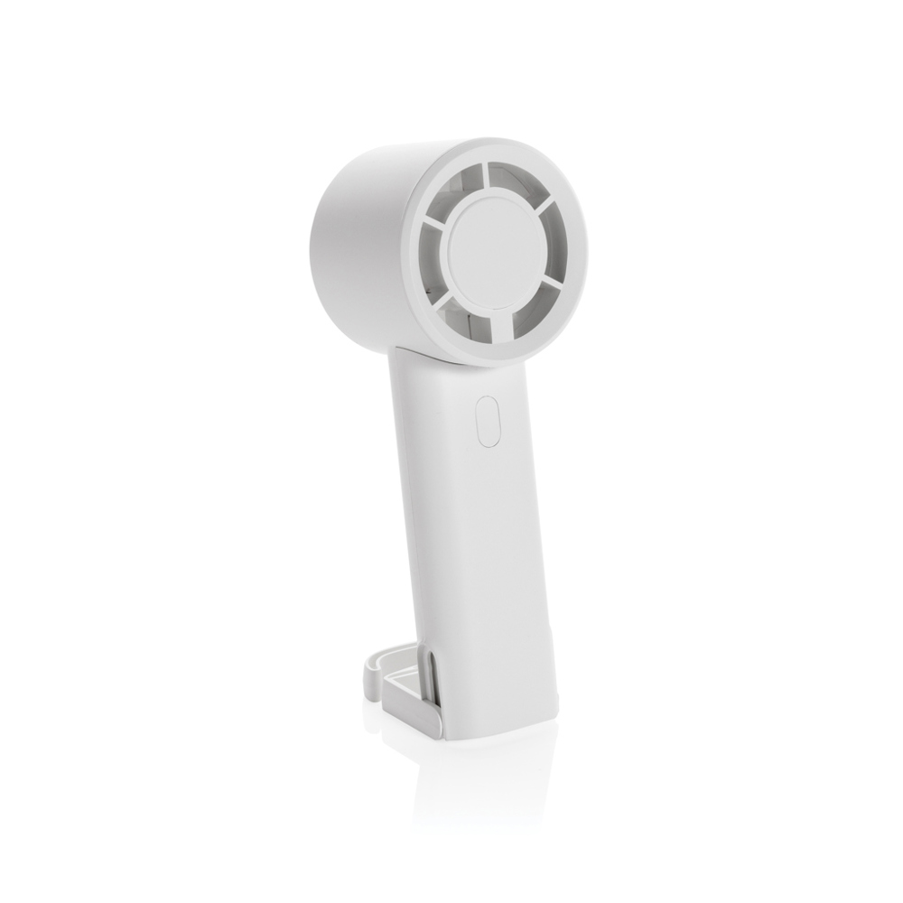 Twist wiederaufladbarer tragbarer Ventilator aus RCS rABS - weiß (± PMS White)
