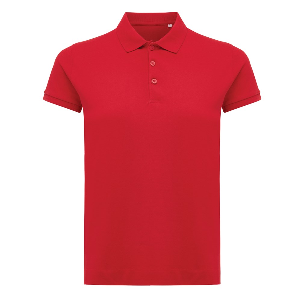 IQONIQ Yosemite Damen Piqué-Poloshirt aus rec. Baumwolle - rot (± PMS 19-1757 TCX)